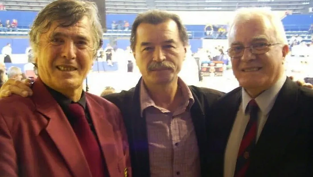 Ilija und Vladimir Jorga mit Radomir Mudrić