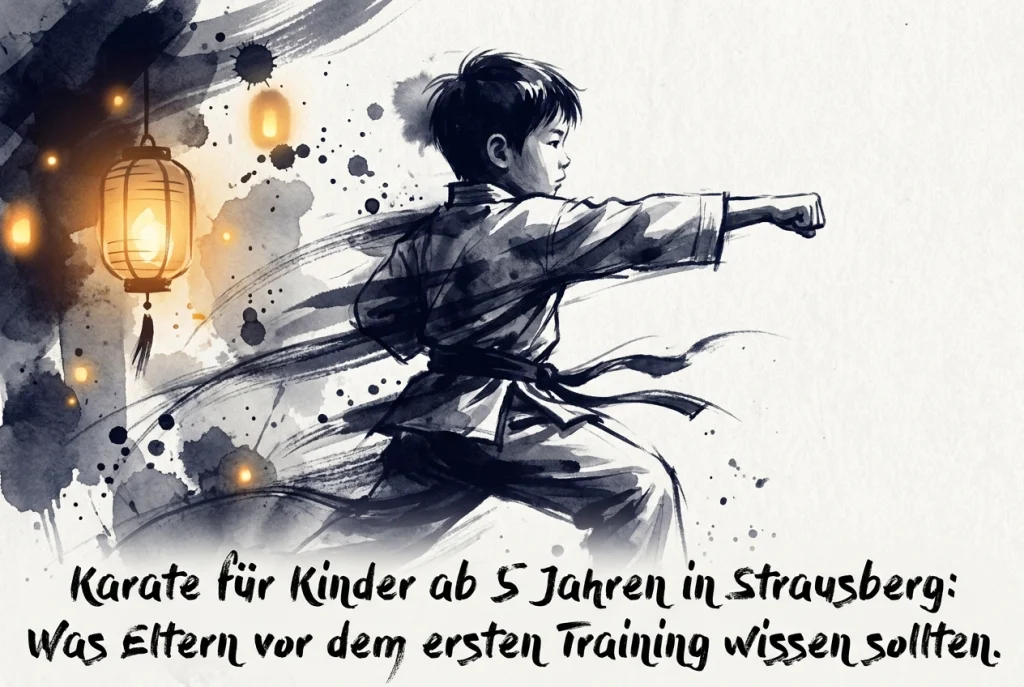 Professional header image for educational tutorial: Karate für Kinder ab 5 Jahren in Strausberg: Was Eltern v...